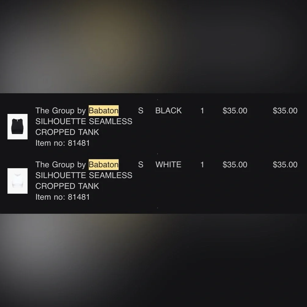 Aritzia | Babaton Ribbed Crop Tank Top - Black & Brown - Picture 8 of 8